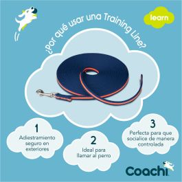 Correa de adiestramiento Coachi Azul 10m Entrenamiento