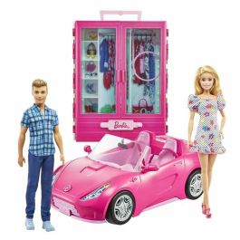 Set Muñecas Barbie GVK05 Figuras x 2 Coche Armario