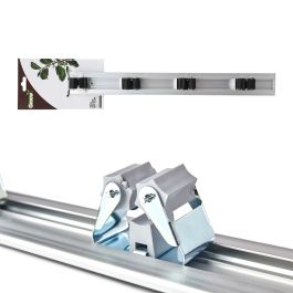 Colgador de aluminio para 4 herramientas 48x5,5x1cm