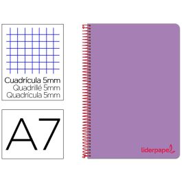 Cuaderno Espiral Liderpapel A7 Micro Wonder Tapa Plastico 100H 90 gr Cuadro 5 mm 4 Bandas Color Violeta Precio: 2.78999985. SKU: B17G9VCN7G