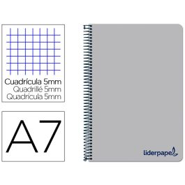 Cuaderno Espiral Liderpapel A7 Micro Wonder Tapa Plastico 100H 90 gr Cuadro 5 mm 4 Bandas Color Gris Precio: 3.3758998184999998. SKU: B1DG8ENLRH