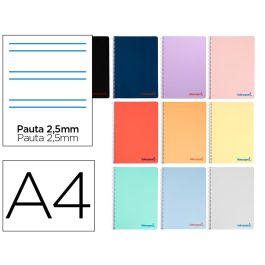 Cuaderno Espiral Liderpapel A4 Wonder Tapa Plastico 80H 90 gr Pauta Estrecha 2,5 mm Con Margen Colores Surtidos 10 unidades Precio: 26.98999985. SKU: B1C4NSKSR7