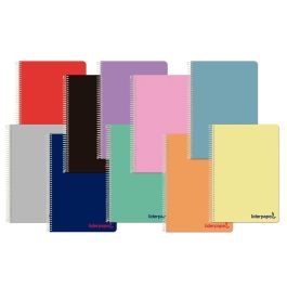 Cuaderno Espiral Liderpapel A5 Wonder Tapa Plastico 80H 90 gr Milimetrado 2 mm Colores Surtidos 5 unidades