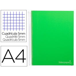 Cuaderno Espiral Liderpapel A4 Micro Jolly Tapa Forrada 140H 75 gr Cuadro 5 mm 5 Bandas 4 Taladros Color Verde Precio: 5.6748999153. SKU: B12Y4YQCAS