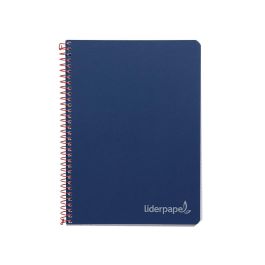 Cuaderno Espiral Liderpapel Cuarto Witty Tapa Dura 80H 75 gr Cuadro 4 mm Con Margen Color Azul Marino 5 unidades