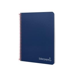 Cuaderno Espiral Liderpapel Cuarto Witty Tapa Dura 80H 75 gr Cuadro 4 mm Con Margen Color Azul Marino 5 unidades