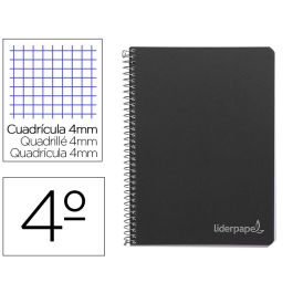 Cuaderno Espiral Liderpapel Cuarto Witty Tapa Dura 80H 75 gr Cuadro 4 mm Con Margen Color Negro 5 unidades Precio: 8.0949005566. SKU: B1FSEY2PA8