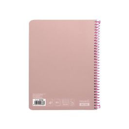 Cuaderno Espiral Liderpapel Cuarto Witty Tapa Dura 80H 75 gr Cuadro 4 mm Con Margen Color Rosa 5 unidades