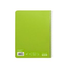 Cuaderno Espiral Liderpapel Cuarto Witty Tapa Dura 80H 75 gr Cuadro 4 mm Con Margen Color Verde 5 unidades