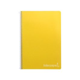 Cuaderno Espiral Liderpapel Folio Witty Tapa Dura 80H 75 gr Cuadro 4 mm Con Margen Color Amarillo 5 unidades