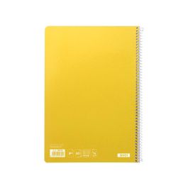 Cuaderno Espiral Liderpapel Folio Witty Tapa Dura 80H 75 gr Cuadro 4 mm Con Margen Color Amarillo 5 unidades