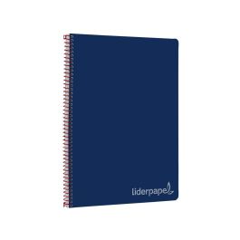 Cuaderno Espiral Liderpapel Folio Witty Tapa Dura 80H 75 gr Cuadro 4 mm Con Margen Color Azul Marino 5 unidades