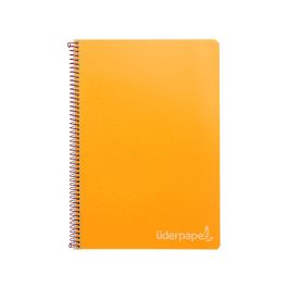 Cuaderno Espiral Liderpapel Folio Witty Tapa Dura 80H 75 gr Cuadro 4 mm Con Margen Color Naranja 5 unidades