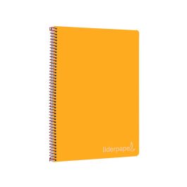 Cuaderno Espiral Liderpapel Folio Witty Tapa Dura 80H 75 gr Cuadro 4 mm Con Margen Color Naranja 5 unidades