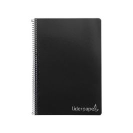 Cuaderno Espiral Liderpapel Folio Witty Tapa Dura 80H 75 gr Cuadro 4 mm Con Margen Color Negro 5 unidades