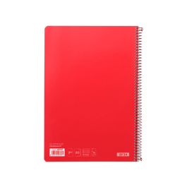 Cuaderno Espiral Liderpapel Folio Witty Tapa Dura 80H 75 gr Cuadro 4 mm Con Margen Color Rojo 5 unidades