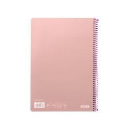 Cuaderno Espiral Liderpapel Folio Witty Tapa Dura 80H 75 gr Cuadro 4 mm Con Margen Color Rosa 5 unidades