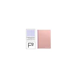 Cuaderno Espiral Liderpapel Folio Witty Tapa Dura 80H 75 gr Cuadro 4 mm Con Margen Color Rosa 5 unidades