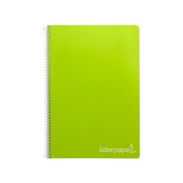 Cuaderno Espiral Liderpapel Folio Witty Tapa Dura 80H 75 gr Cuadro 4 mm Con Margen Color Verde 5 unidades