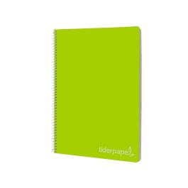 Cuaderno Espiral Liderpapel Folio Witty Tapa Dura 80H 75 gr Cuadro 4 mm Con Margen Color Verde 5 unidades