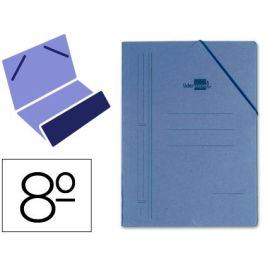 Carpeta Liderpapel Gomas Octavo Bolsa Carton Compacto Azul 20 unidades