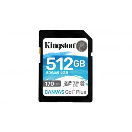 Kingston Technology Canvas Go! Plus memoria flash 512 GB SD Clase 10 UHS-I Precio: 59.95000055. SKU: B1AEY72EPP