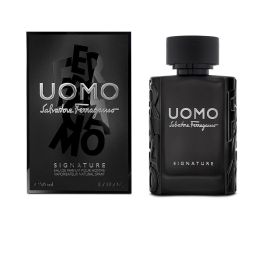 Salvatore Ferragamo UOMO SIGNATURE Eau de Parfum Aromática Especiada para Hombre Vaporizador 50 ml con Cuero y Café Tostado