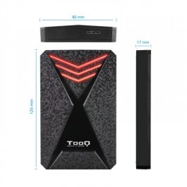 Funda Disco Duro TooQ TQE-2550RGB 2,5" SATA USB 3.0/3.1 Negro 2,5"
