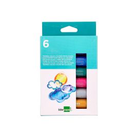 Tempera Solida En Barra Liderpapel Escolar 10 gr Caja De 6 Colores Surtidos