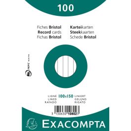 Exacompta Paquete 100 Fichas Cartulina Bristol Retractil Linea Horizontal Sin Taladro 100x150 mm Blanco Precio: 2.95000057. SKU: B1C879LZLM