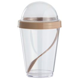 Vaso reutilizable con tapa y cuchara 350 ml day