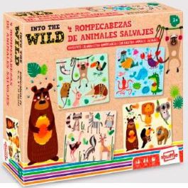 Shuffle 4 puzzles animales salvajes para niños +3 años Precio: 4.94999989. SKU: B177PKKWH2