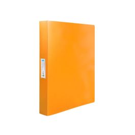 Carpeta Liderpapel 4 Anillas 25 mm Mixtas Polipropileno Din A4 Naranja Fluor Opaco