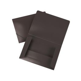 Carpeta Liderpapel Portadocumentos Solapas Polipropileno Din A3 Negro Opaco Lomo Flexible