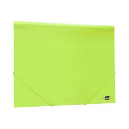 Carpeta Liderpapel Gomas Solapas Polipropileno Din A4 Amarillo Fluor Opaco