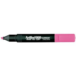 Rotulador Artline Fluorescente Ek-660 Rosa Punta Biselada 12 unidades