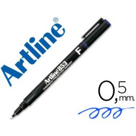 Rotulador Artline Retroproyeccion Punta Fibra Permanente Ek-853 Azul -Punta Redonda 0.5 mm 12 unidades