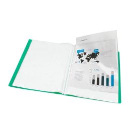 Carpeta Liderpapel Escaparate 10 Fundas Polipropileno Din A4 Verde Translucido