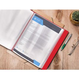 Carpeta Liderpapel Personaliza 20 Fundas Canguro Polipropileno Din A4 Rojo Translucido Portada Y Lomo Carpeta Liderpapel Personaliza 20 Fundas Canguro Polipropileno Din A4 Rojo Translucido Portada Y Lomo