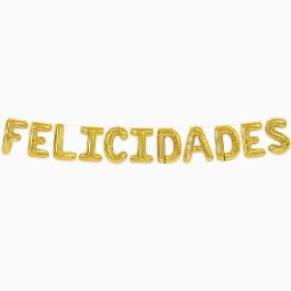 Oh Yeah Guirnalda De Globos Con Letras "Felicidades" 41 cm Oro Metalizado Precio: 2.95000057. SKU: B122VL4JWV