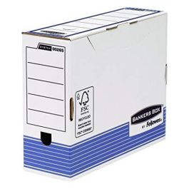 Fellowes Caja Archivadora Montaje Rápido Fastfold A4+ Lomo 100 mm Cartón 100% Reciclado Pack 10 Ud Blanco-Azul Precio: 20.50000029. SKU: B137SSSR2X