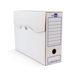Caja Archivo Definitivo Liderp Apel Folio Carton 100% Reciclado 340 gr-M2 Lomo 100 mm Color Blanco 365x100X251 mm 10 unidades