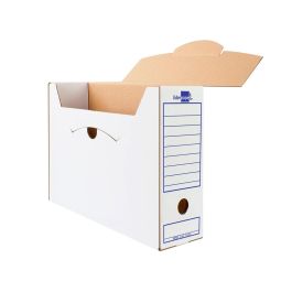 Caja Archivo Definitivo Liderp Apel Folio Prolongado Carton 100% Reciclado 340 gr-M2 Lomo 116 mm Color Blanco 388x116X275 M 10 unidades