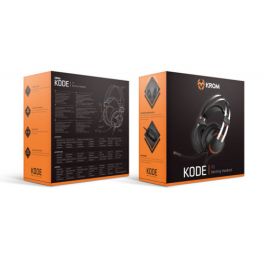 Auriculares con Micrófono Gaming Krom Kode Negro/Naranja Negro