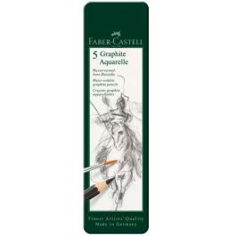 Faber castell lápices de grafito acuarelables estuche metálico de 5 surtidos Precio: 27.89999971. SKU: B164YT5XK8