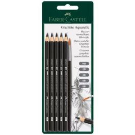 Faber castell set de 5 lápices de grafito acuarelables + pincel -blister de 6 piezas- Precio: 7.95000008. SKU: B1AP84Z7TH