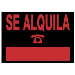Archivo 2000 Cartel "Se Alquila" 500x230 mm Pvc Negro Precio: 2.95000057. SKU: BIX01C6163NE