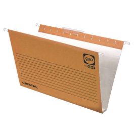 GIO Paq.25 carpetas colgantes visor superior lomo 30mm folio kraft bicolor Precio: 36.49999969. SKU: B17E24FFR9