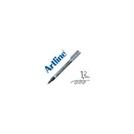 Rotulador Artline Marcador Permanente Tinta Metalica Ek-990 Plata Punta Redonda 1.2 mm 12 unidades