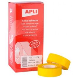 Apli cinta adhesiva silenciosa rollo 19mm x 33m pp caja 8 ud amarillo Precio: 8.94999974. SKU: B14ZFK2N7Z